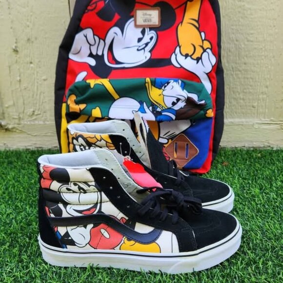 Vans x Disney Sk8-Hi Other - Brand New Vans x Disney Sk8-Hi Sneakers Size 9.5 + Matching Backpack